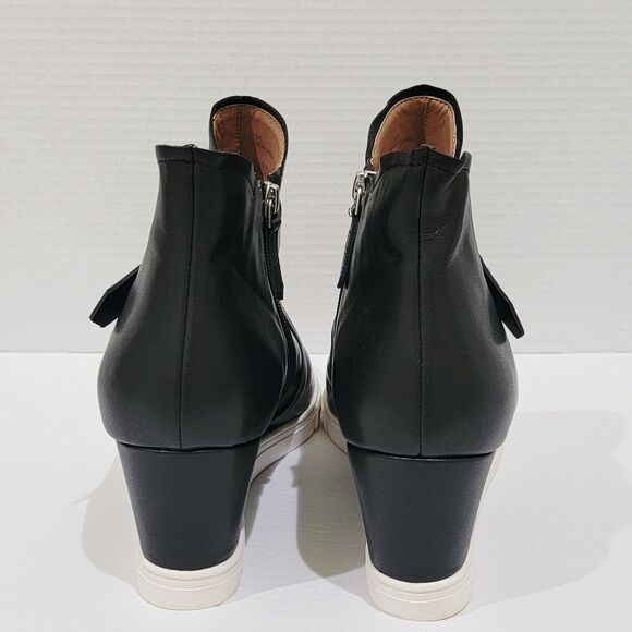 Linea Paolo Freshton Womens High Top Sneaker Size 12 M Black Leather Wedge Boots - Picture 6 of 13